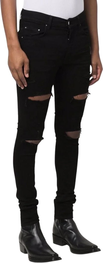 Thumbnail - Amiri Slim Fit Thrasher Plus schwarze Denim-Jeans