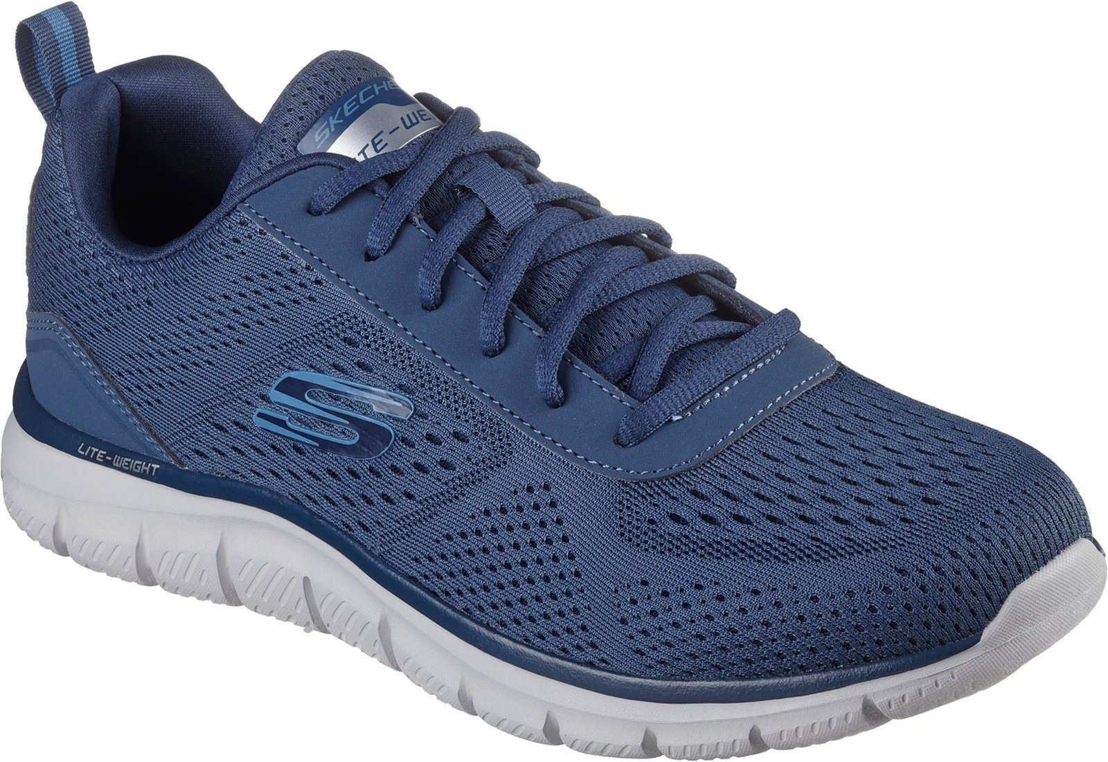Skechers Track Leshur Polyester Herren Blau Trainingsschuhe