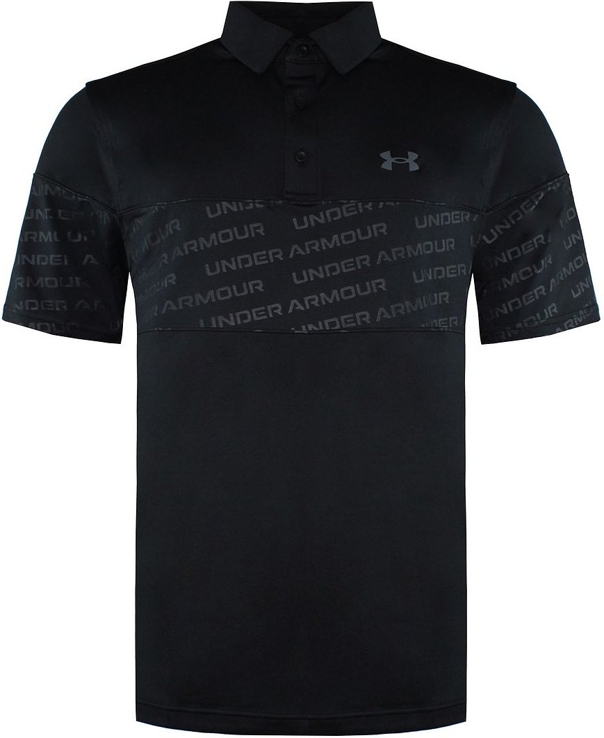 Under Armour Black Casted Mens Playoff 2,0 Blockiert Poloshirt 1363032 001