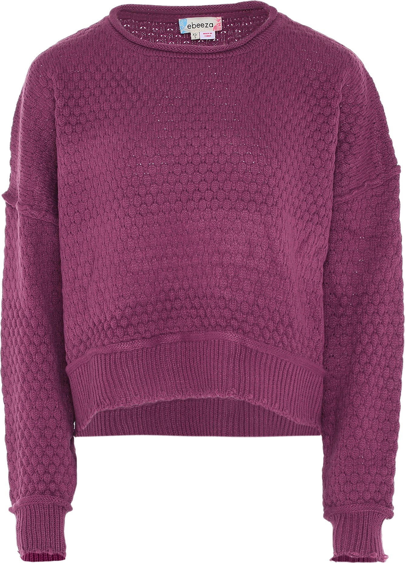Mymo Pullover Frauen LILA WOLLWEISS