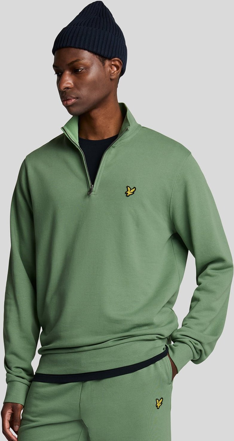 Thumbnail - Lyle & Scott Loopback-Sweatshirt mit 1/4-Reißverschluss – Grün