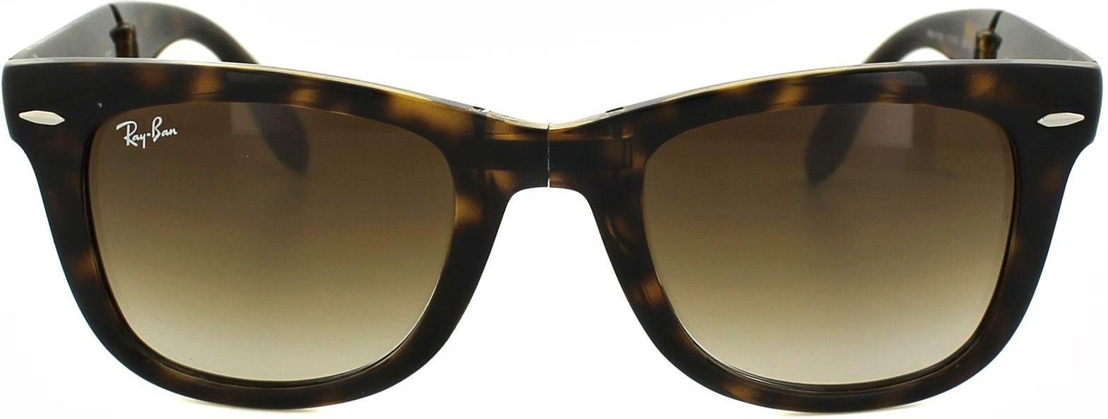 Thumbnail - Ray-Ban Sonnenbrille Faltbare Wayfarer 4105 Licht Havana Braun Verlauf 710/51 50mm