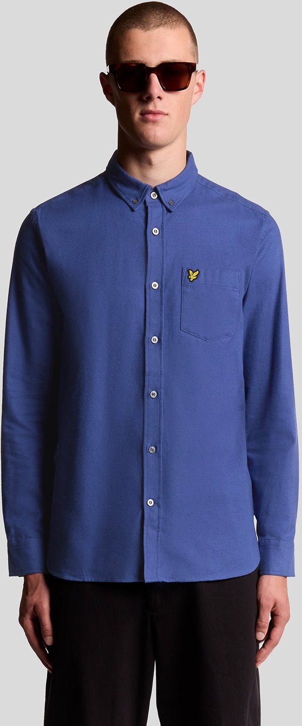 Thumbnail - Lyle & Scott Button-Down Flanellhemd - Blau