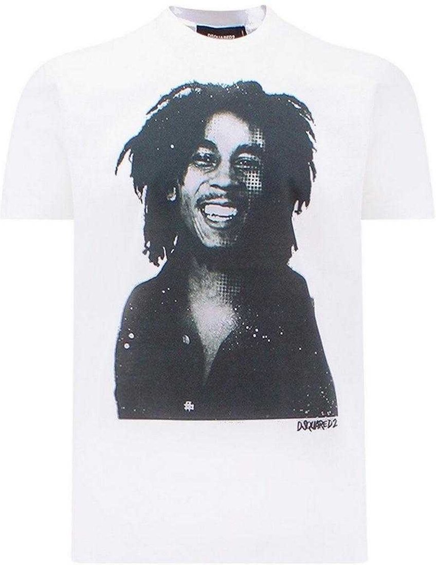 DSquared2 Herren Bob Marley T-Shirt (Weiß)