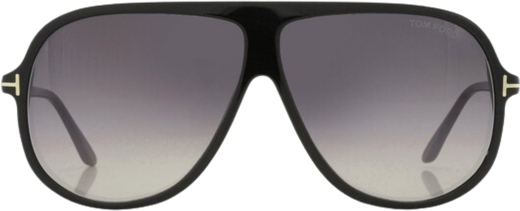 Tom Ford Spencer Gradient Smoke Lens Shiny Black Sonnenbrille