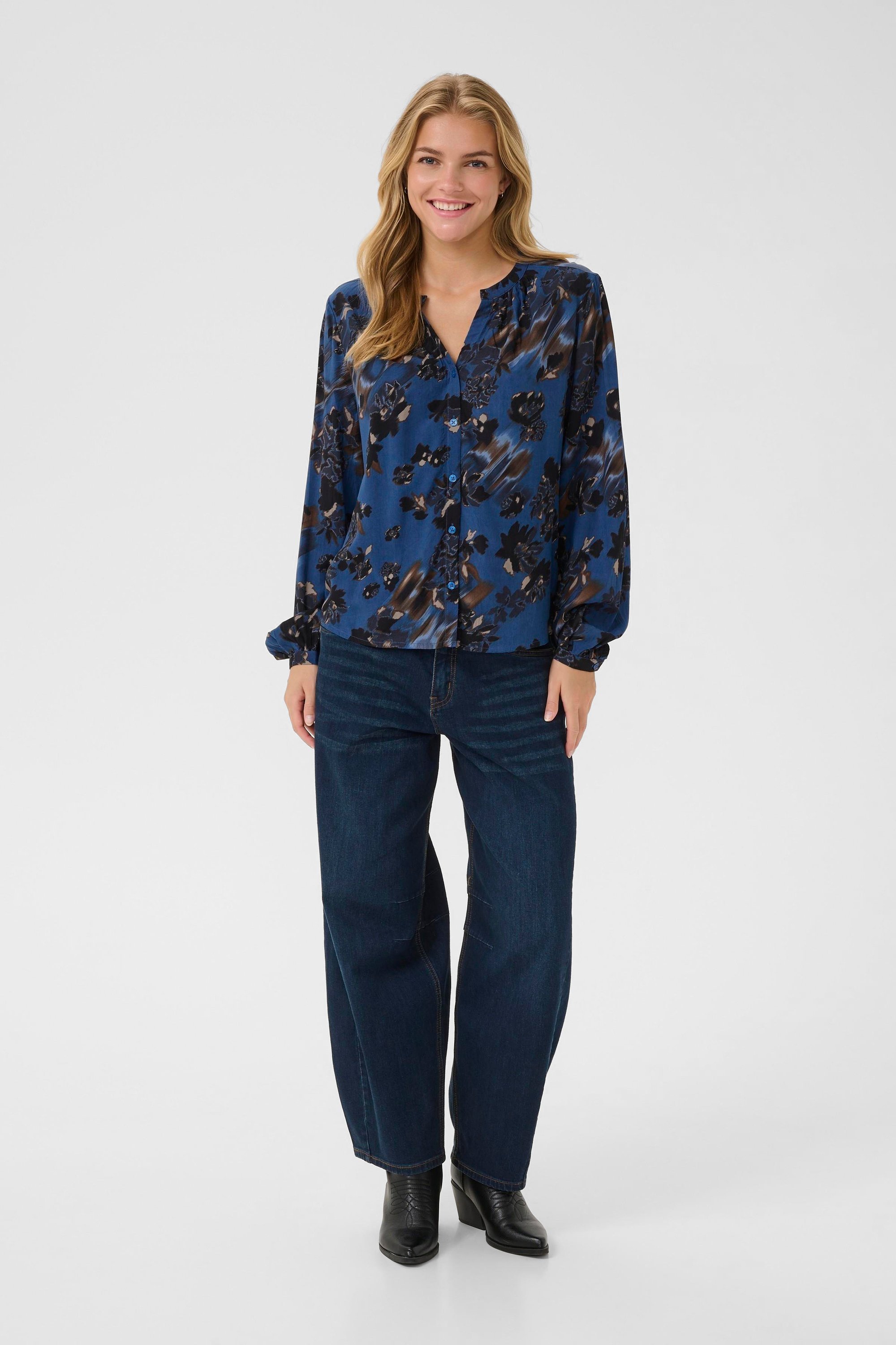 Langarm - Hemd CRTiah Langarm - Hemd Regular fit blue multi