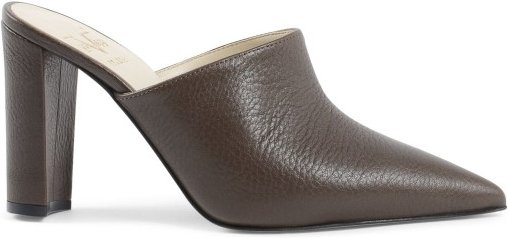 V Italia Damen Mule Sandale Dunkelbraun LEYA90 Crazy Grain Argilla