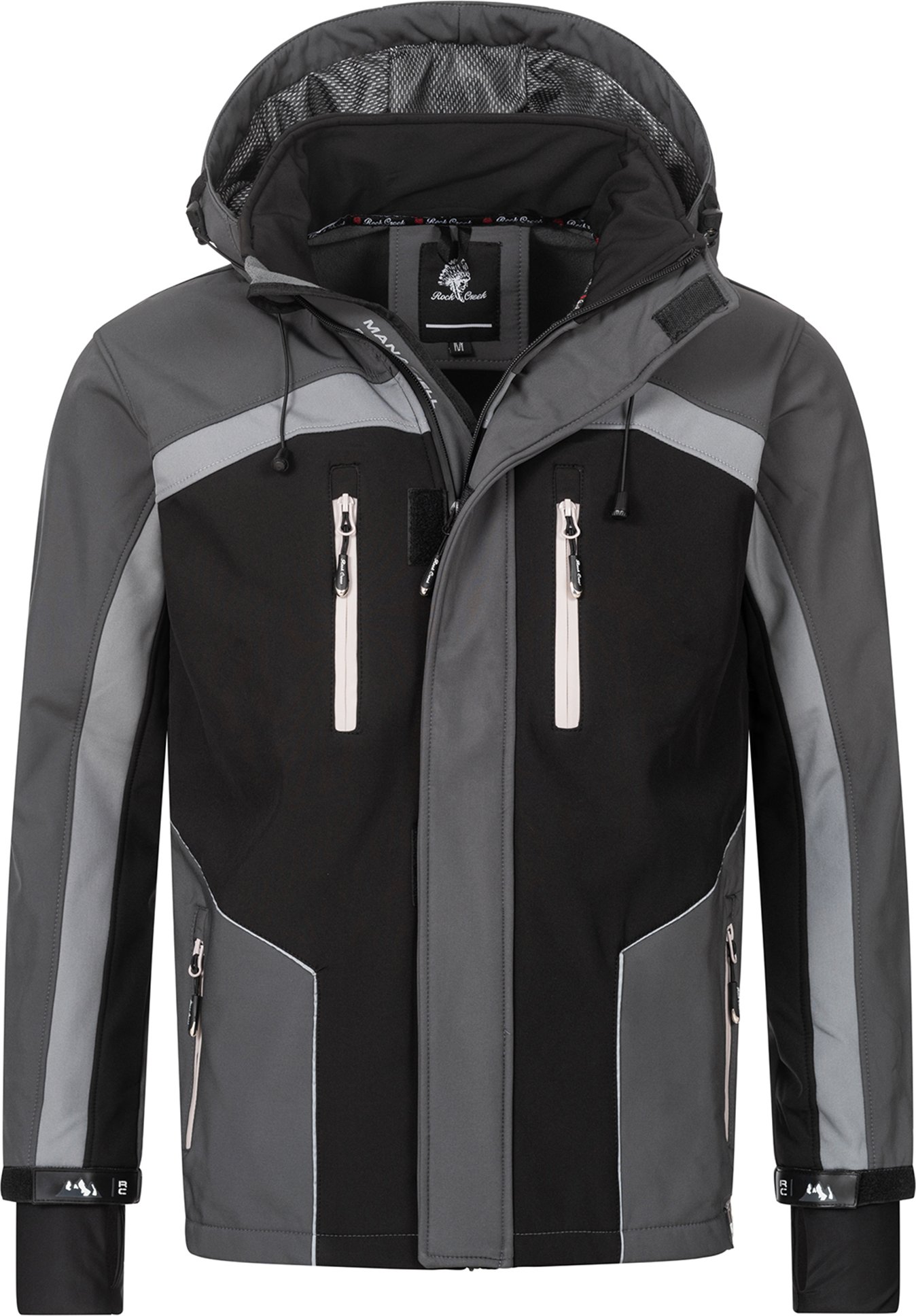 Rock Creek Softshelljacke Dunkelgrau
