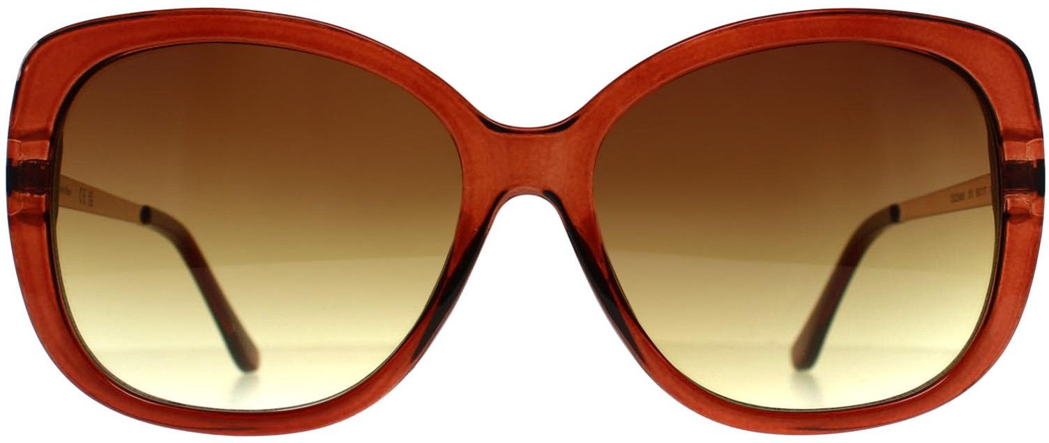 Calvin Klein CK22548S 210 transparente Sonnenbrille mit braunem Farbverlauf