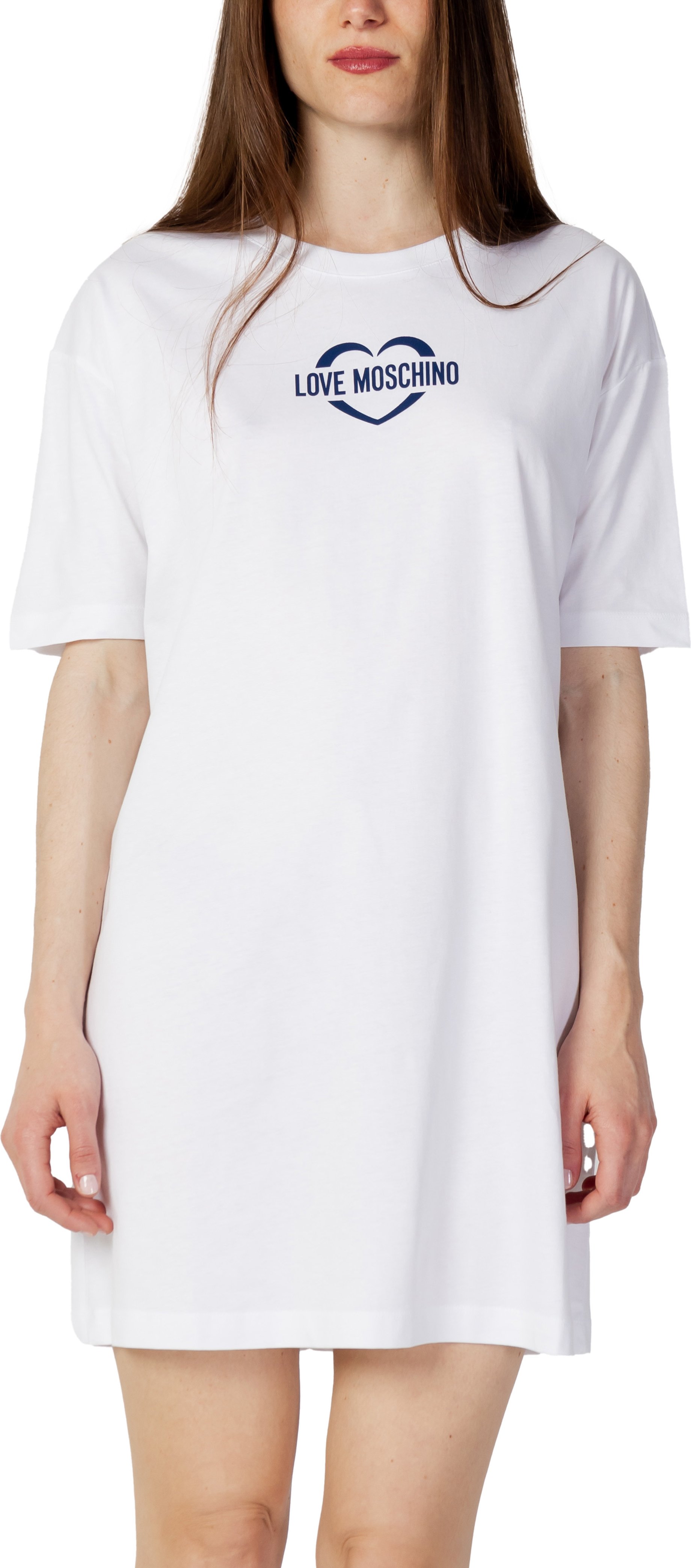 Oversized T-Shirt Kleid Herz-Logo