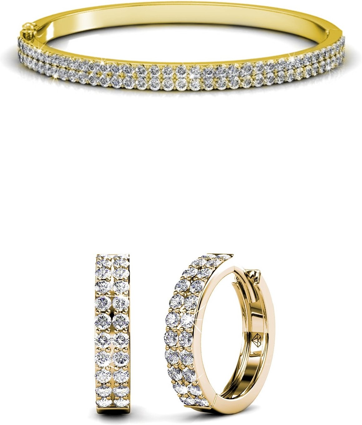 Glamour-Paaruren - Gold und Kristall