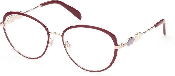 Ovale Brille mit Roségold-Akzenten