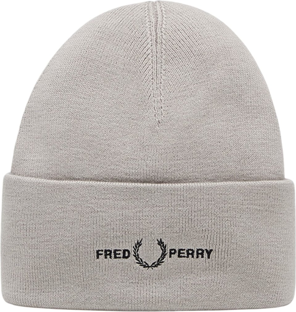 Fred Perry Beanie mit grafischem Logo in Betongrau