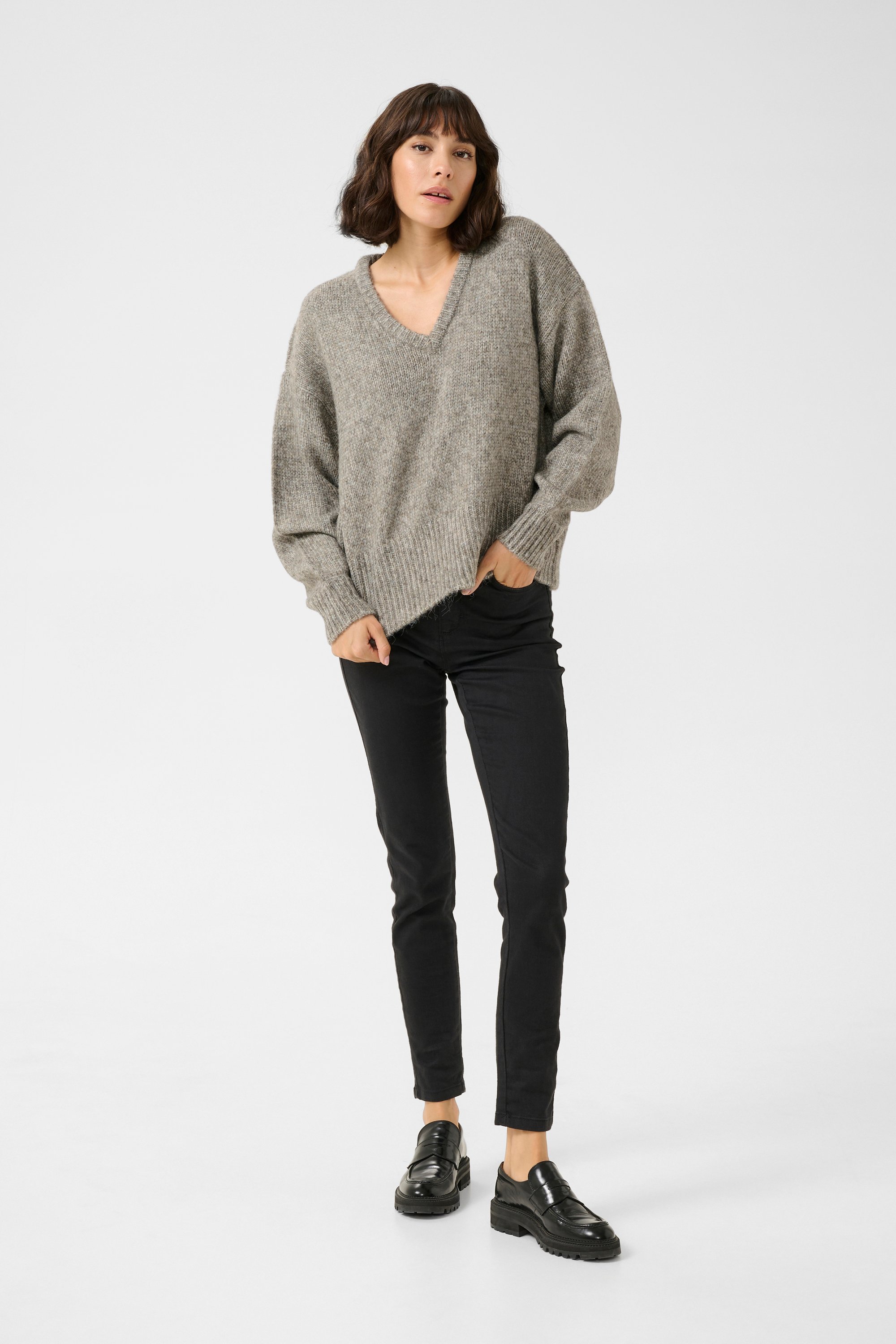 Strickpullover Loose fit light grey