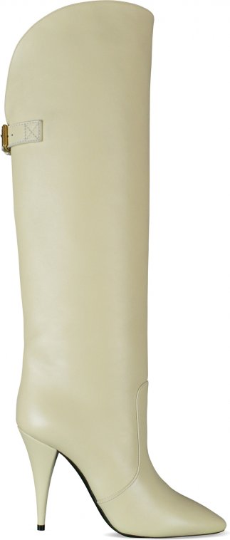 Saint Laurent Stiefel Harper Beige