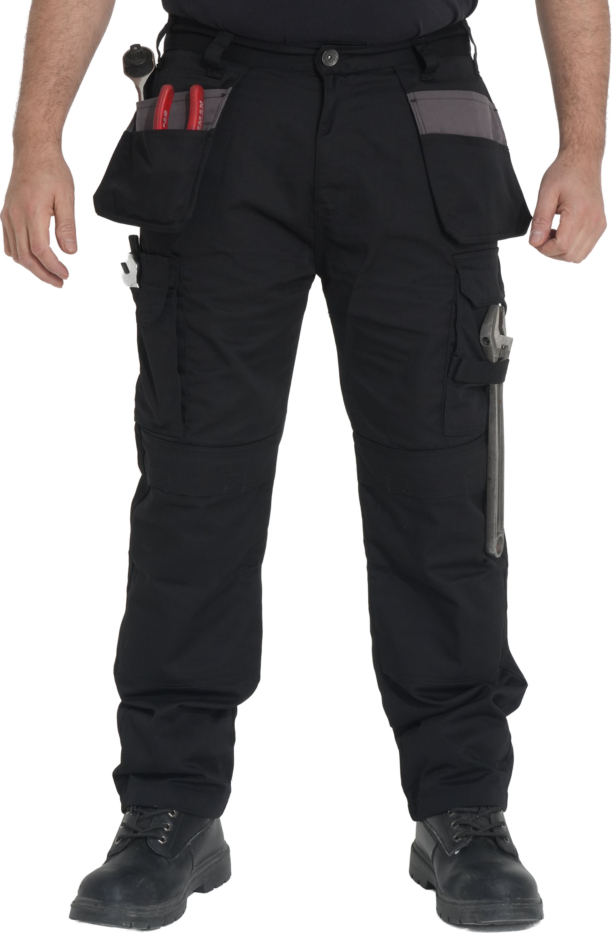 Kruze von Enzo | Herren Cargo Arbeitshose - Schwarz