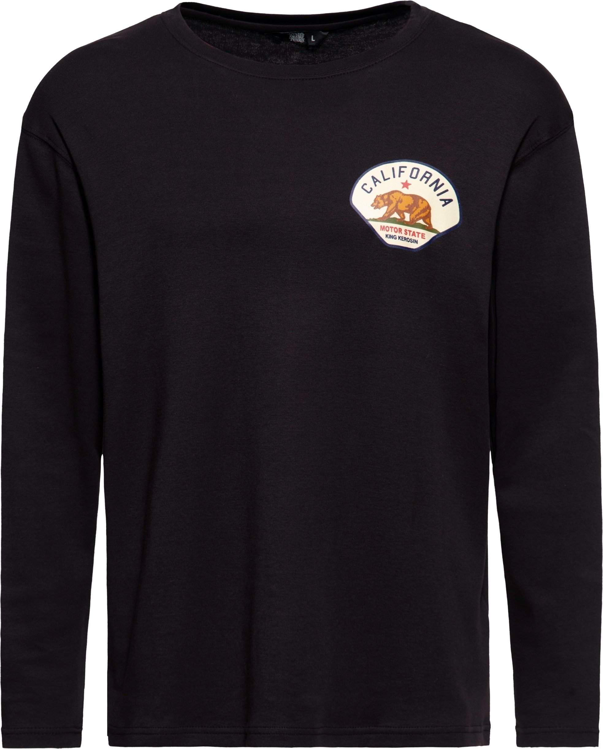 King Kerosin Herren Langarmshirt California Motor State schwarz