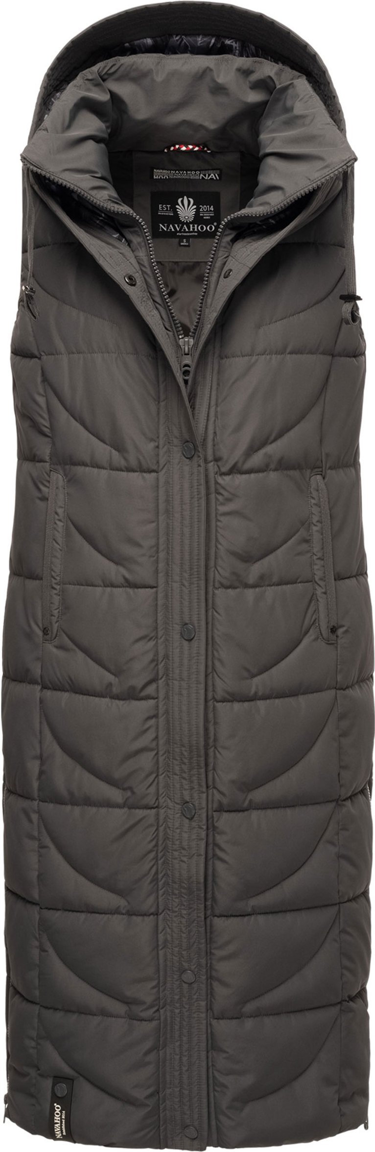 Navahoo Damen Steppweste Brezelchen – Lang & Stylisch Warm