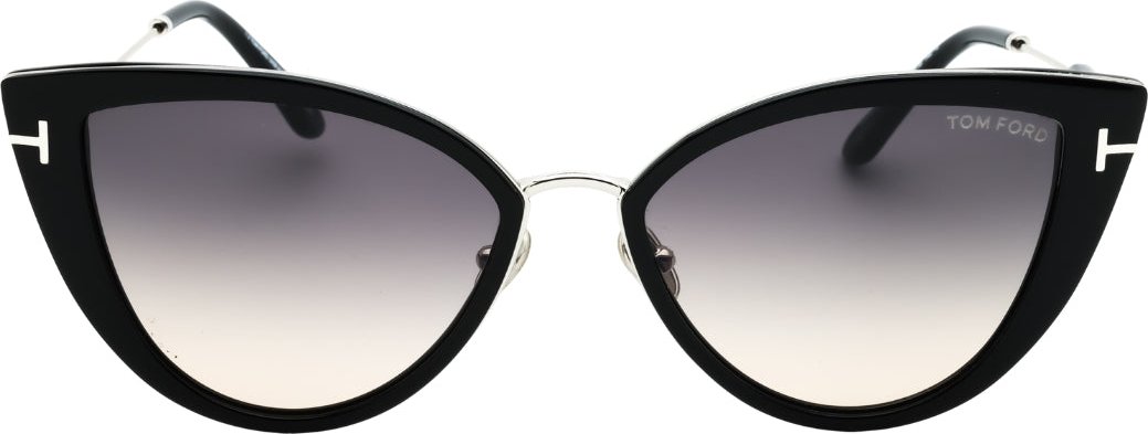 Tom Ford Anjelica-02 Glänzend Schwarze Sonnenbrille