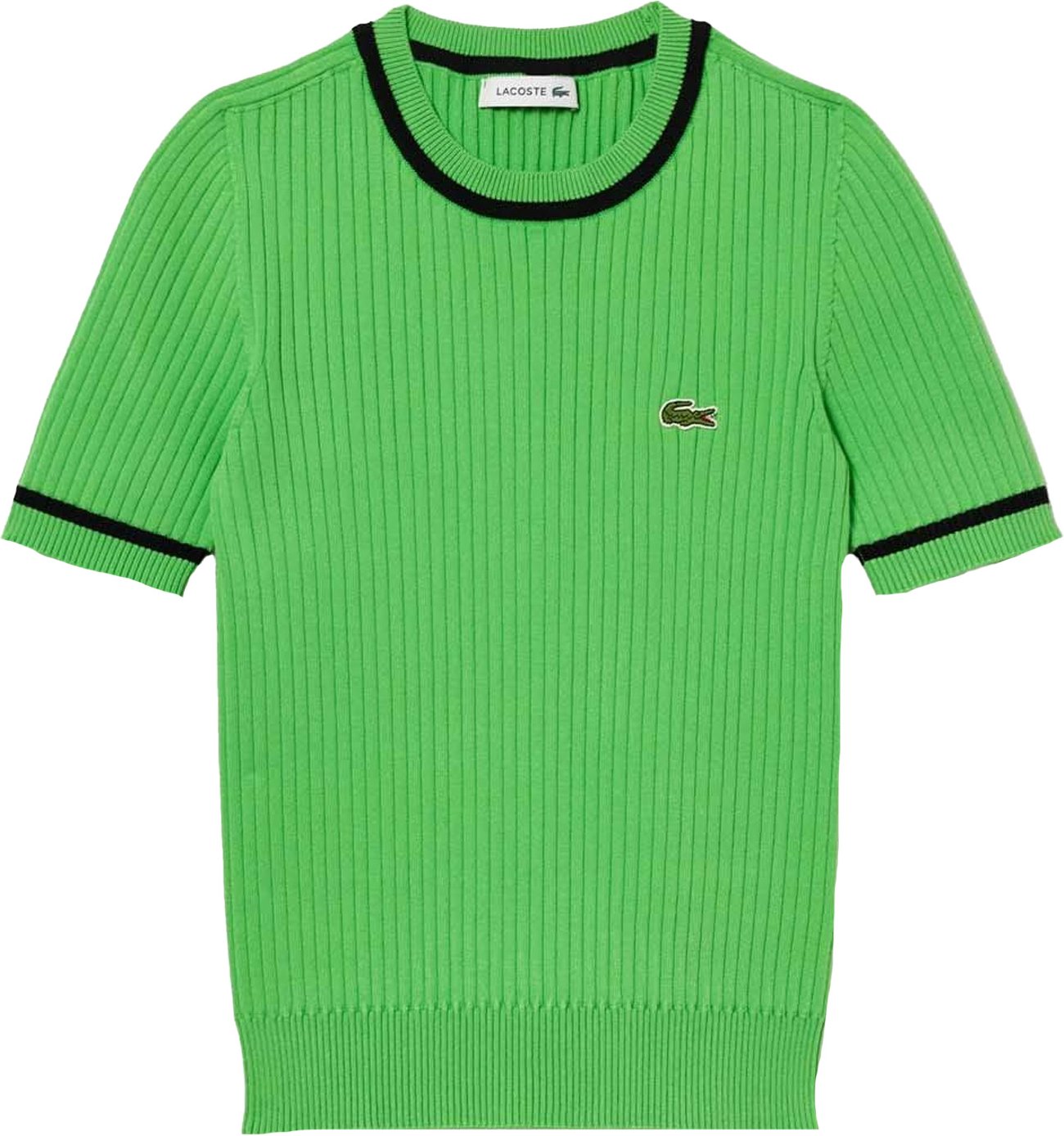 Lacoste - Sweatshirt Rippenstrick für Damen kurzärmlig (Grün)