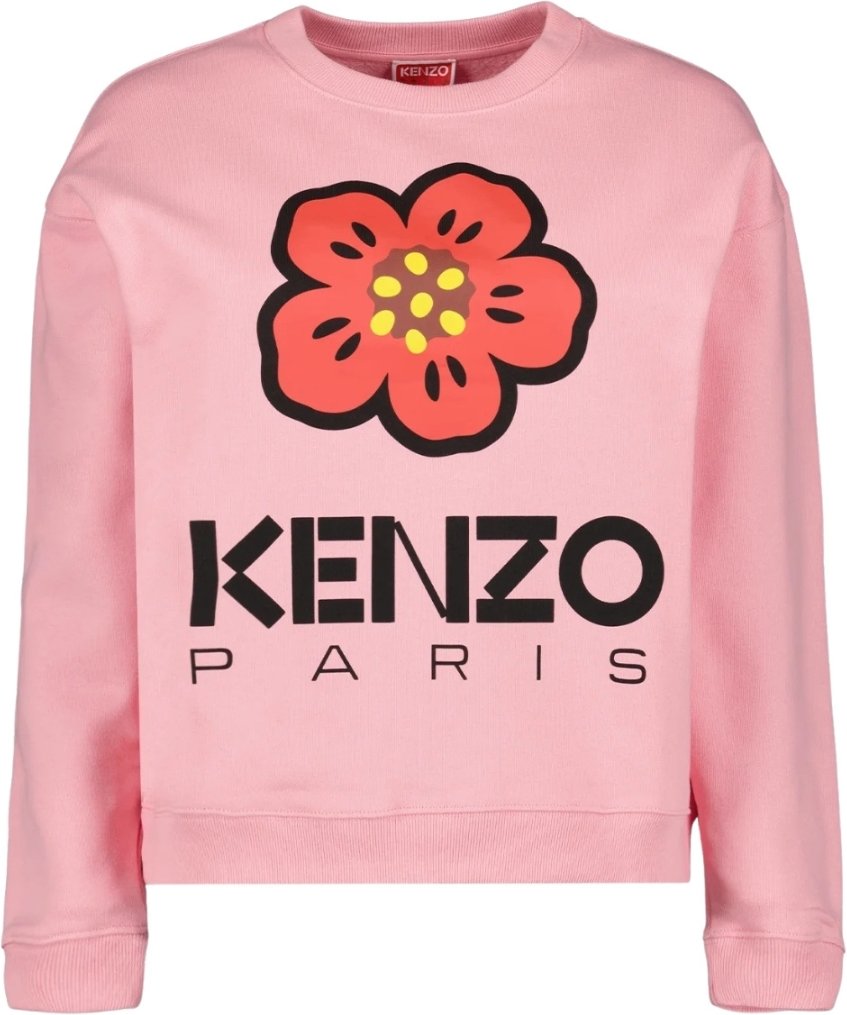Kenzo Paris Sweatshirt mit Blumenlogo in Rosa