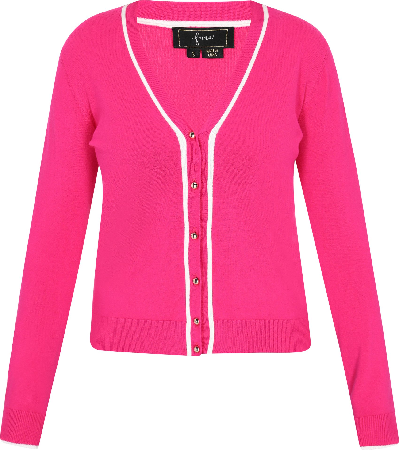 Thumbnail - Faina Strickjacke Frauen Rosa