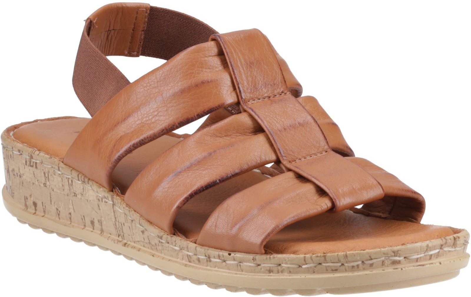 Thumbnail - Hush Puppies Eden Weite Leder Damen Sandalen in Tan