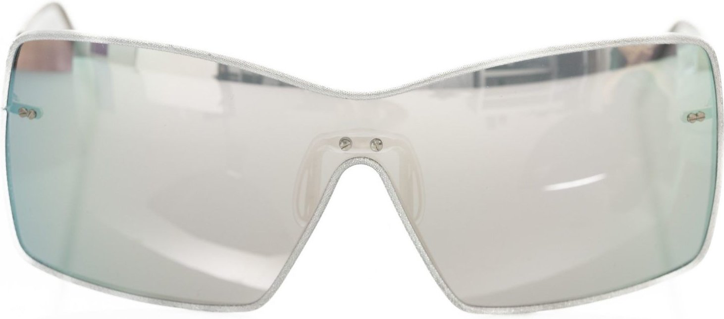 Schild-Sonnenbrille mit verspiegeltem Glas