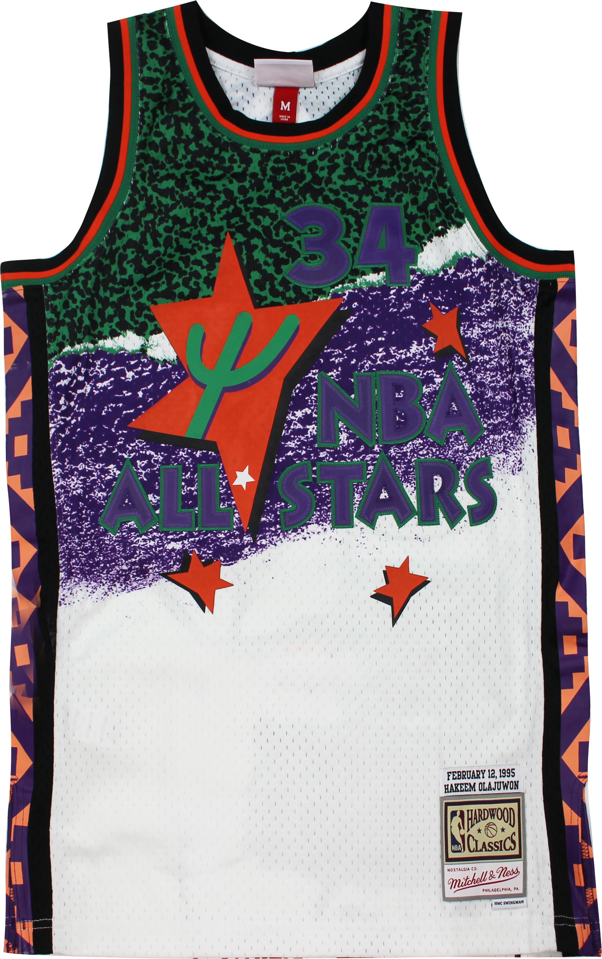 Mitchell & Ness Hakeen Olajuwon 34 1995-96 West NBA All Star Swingman Trikot