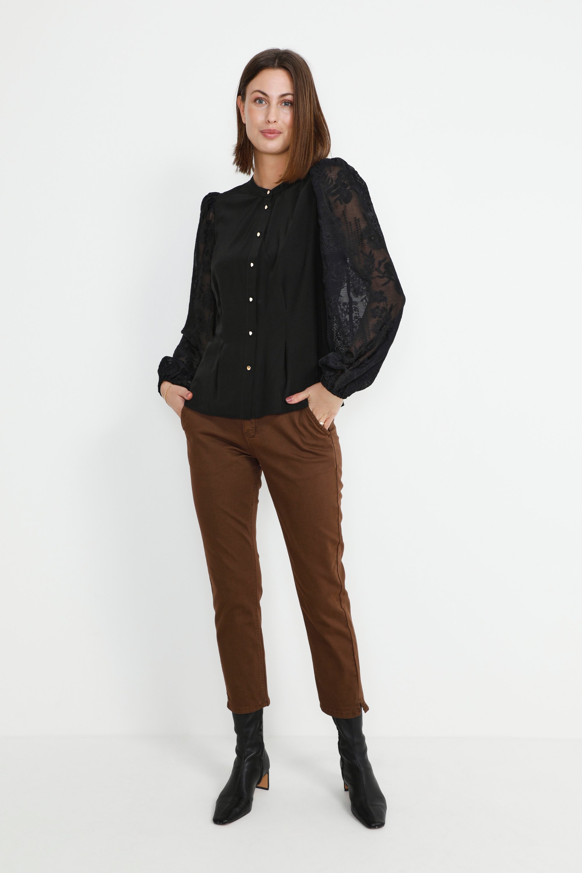 Langarmshirt Relaxed Fit Schwarz black