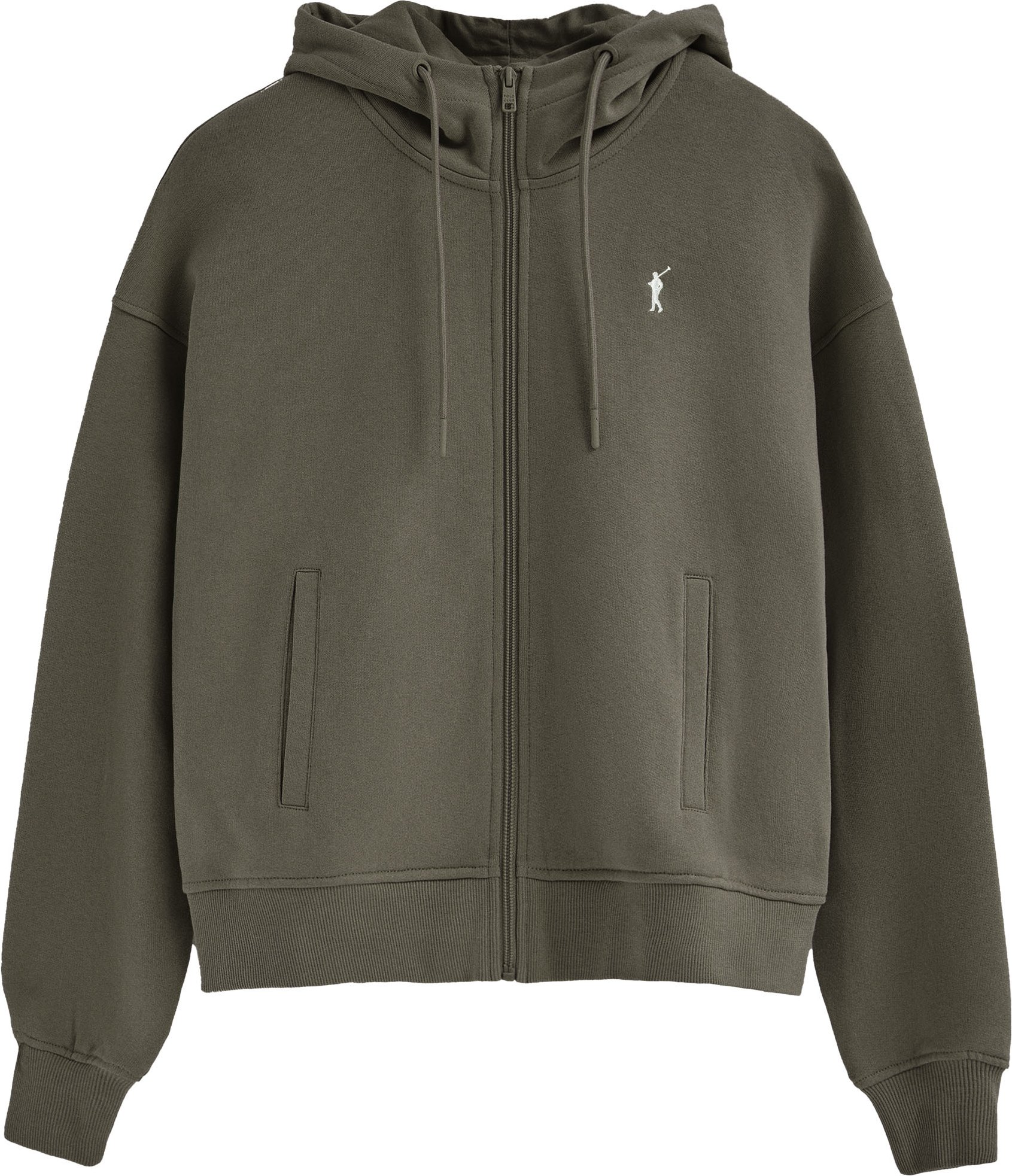 Sweatshirt armeegrün mit Kapuze mit Reißverschluss und Rigby Go-Logo