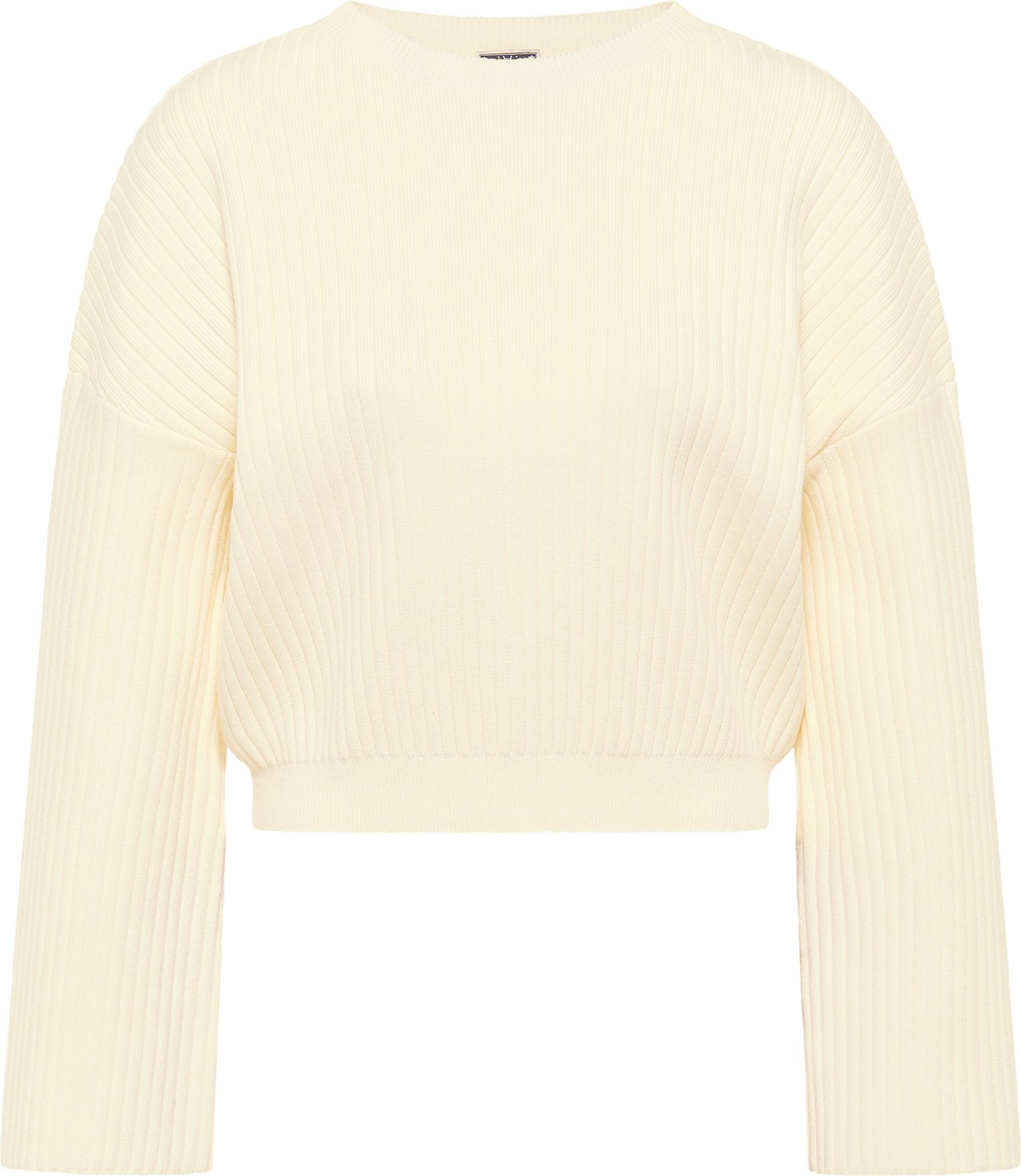 Dreimaster Strickpullover Damen Wollweiß