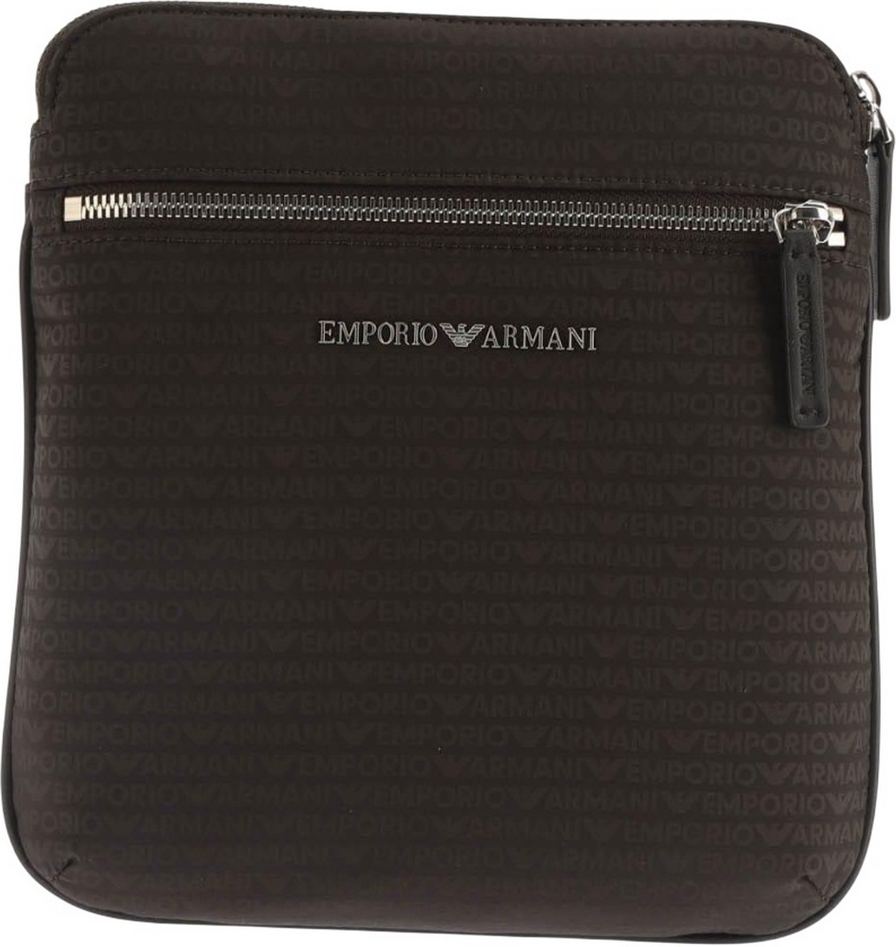 Emporio Armani - Schultertasche, Logo, Jacquard, Rundum bedruckt (Schwarz)