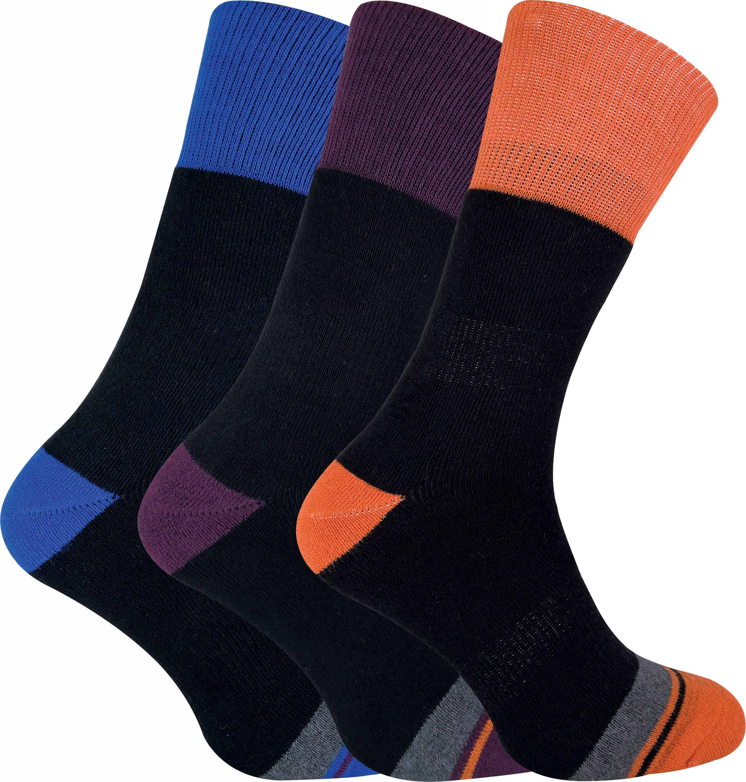 Peninsula - 3 Paires Homme Chaussettes avec Double Peau pour Randonnée - Pack 1