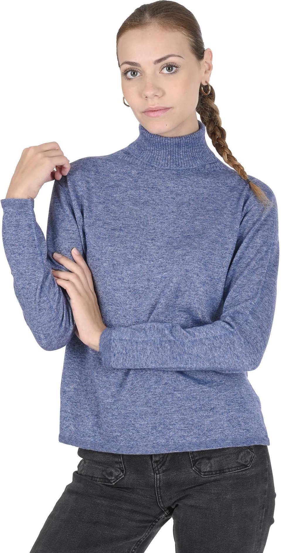 Thumbnail - Premium Kaschmir-Seidenrollkragenpullover