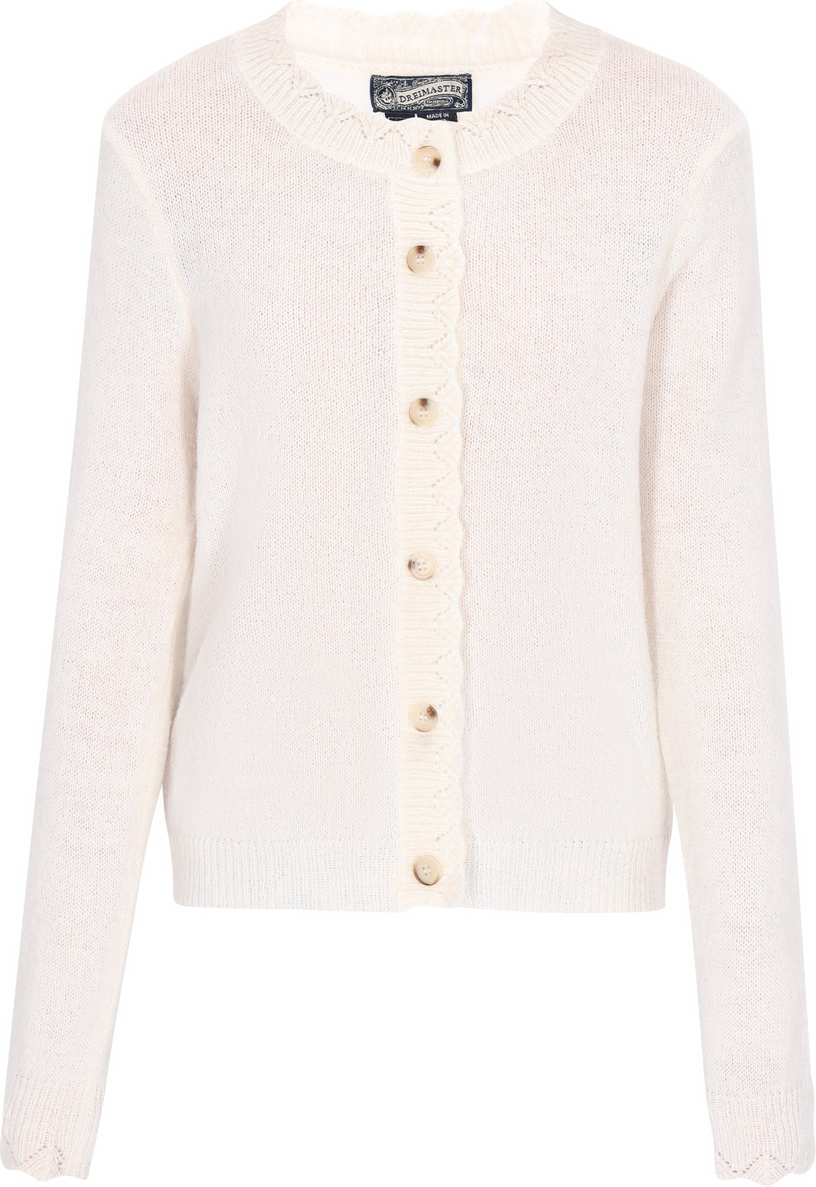 Dreimaster Strickjacke Frauen Weiß