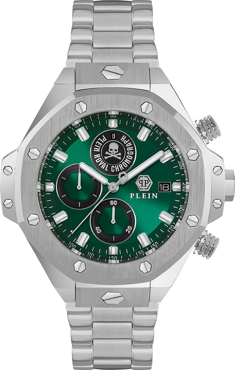 Philipp Plein Plein Chrono Royal Silber Herren Armbanduhr PWLFA0425