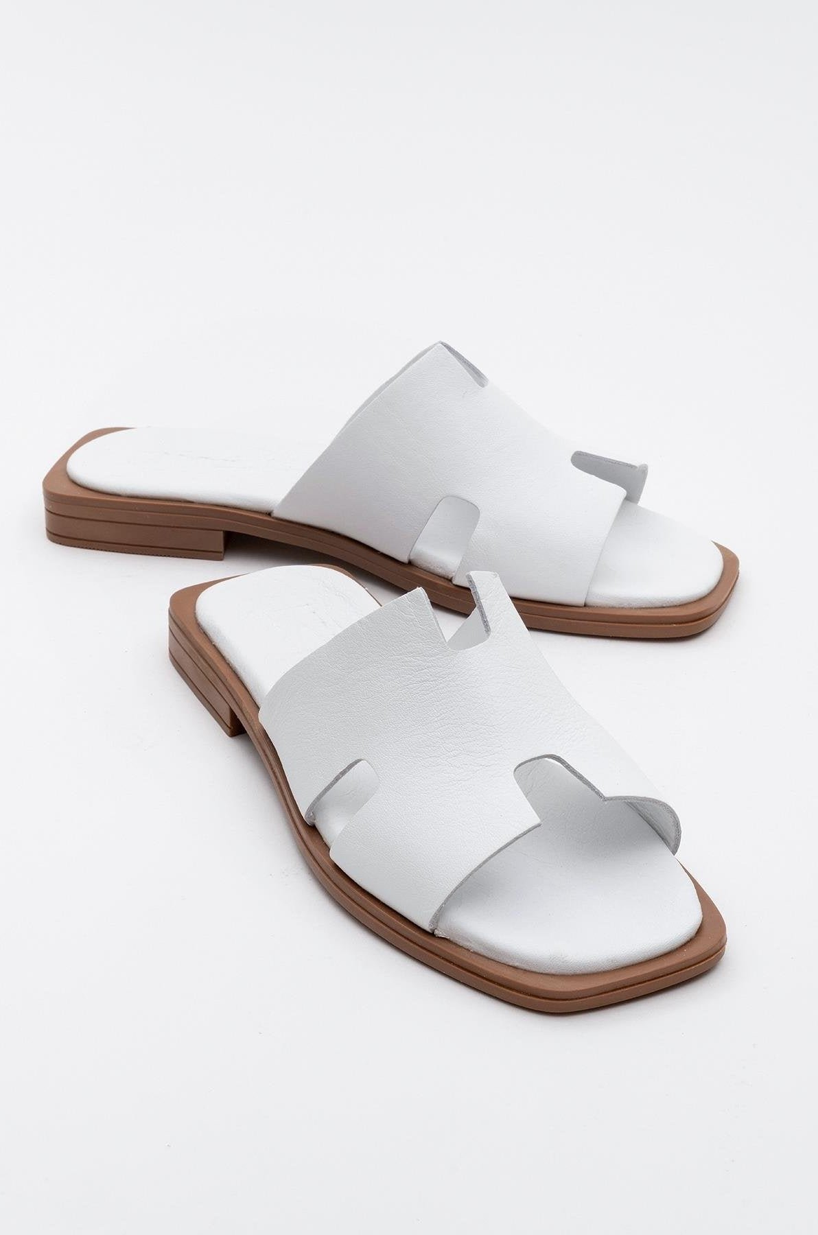 Jez Leder Slide Sandale (Women)