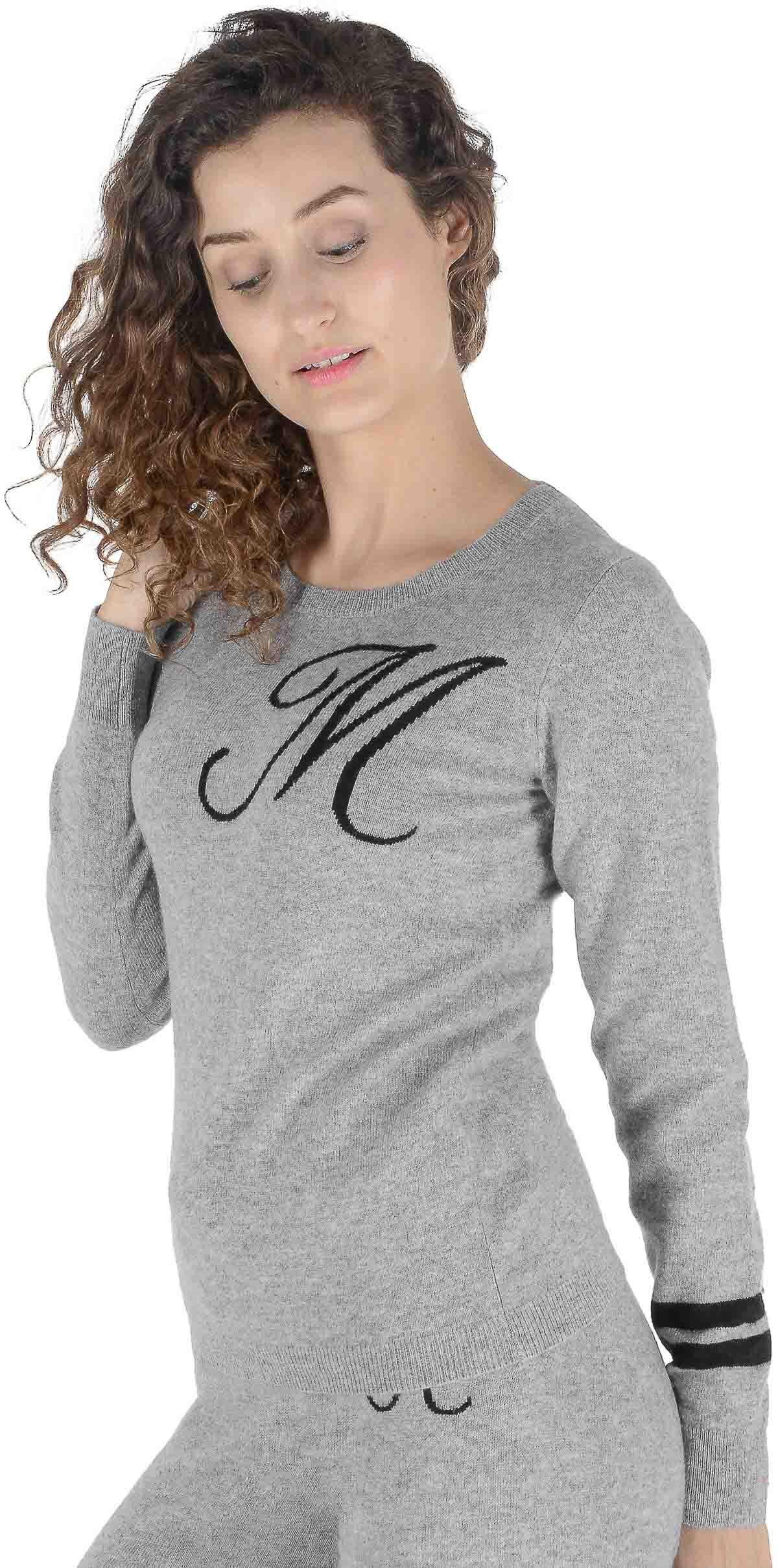 Crown Of Edinburgh Pull Ras Du Cou En Cachemire Stockbridge Gris M