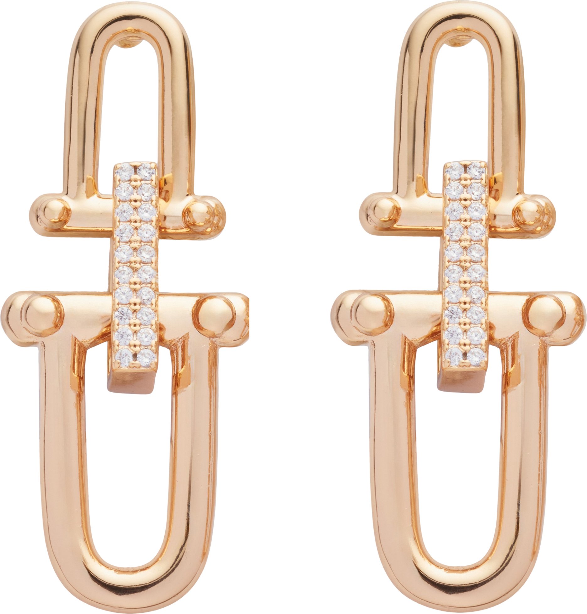 US Polo Assn Jewellery Lucille Gelbgold-Ohrringe