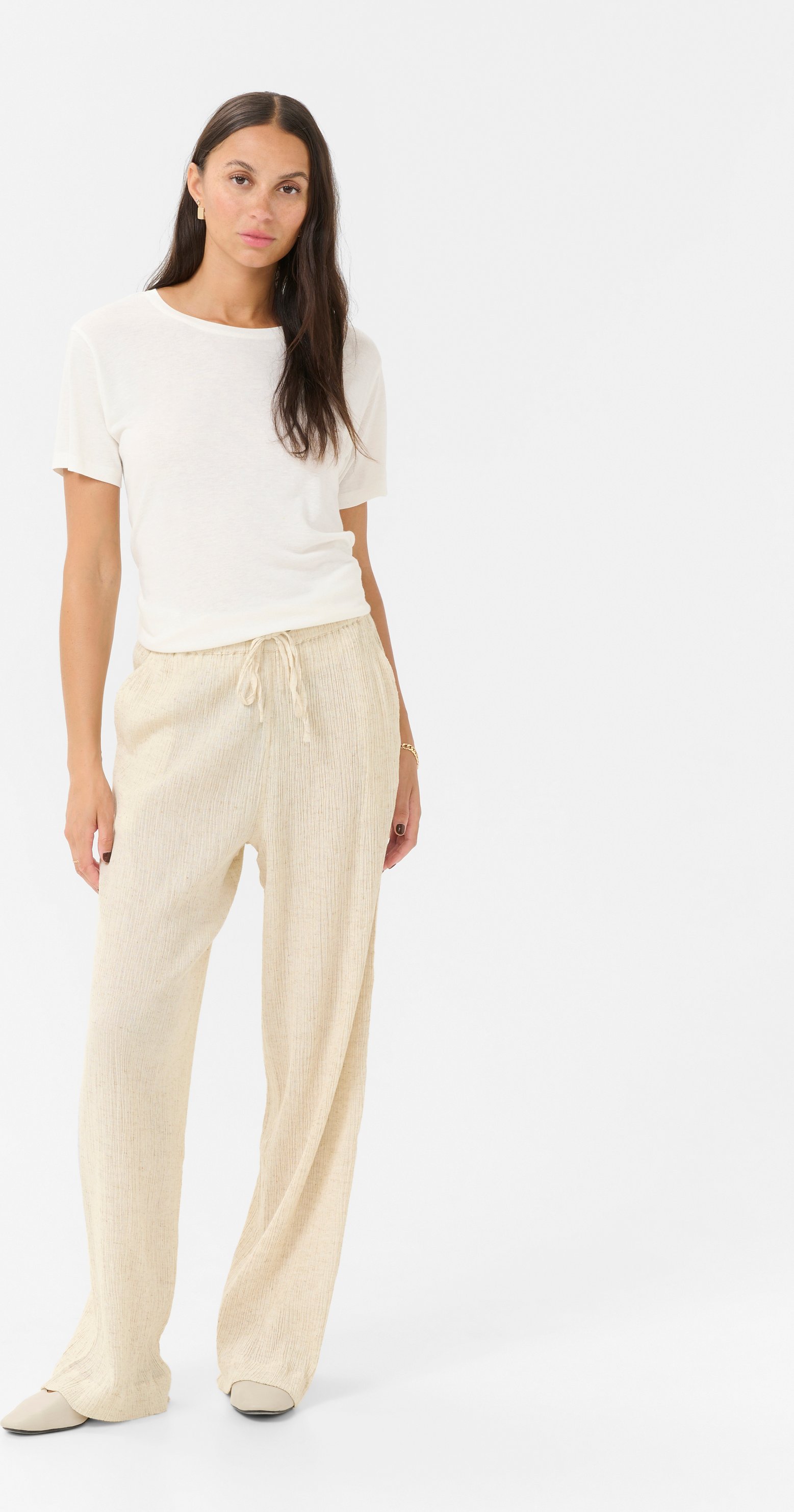Thumbnail - Casual Hose Regular fit Feather Gray Melange