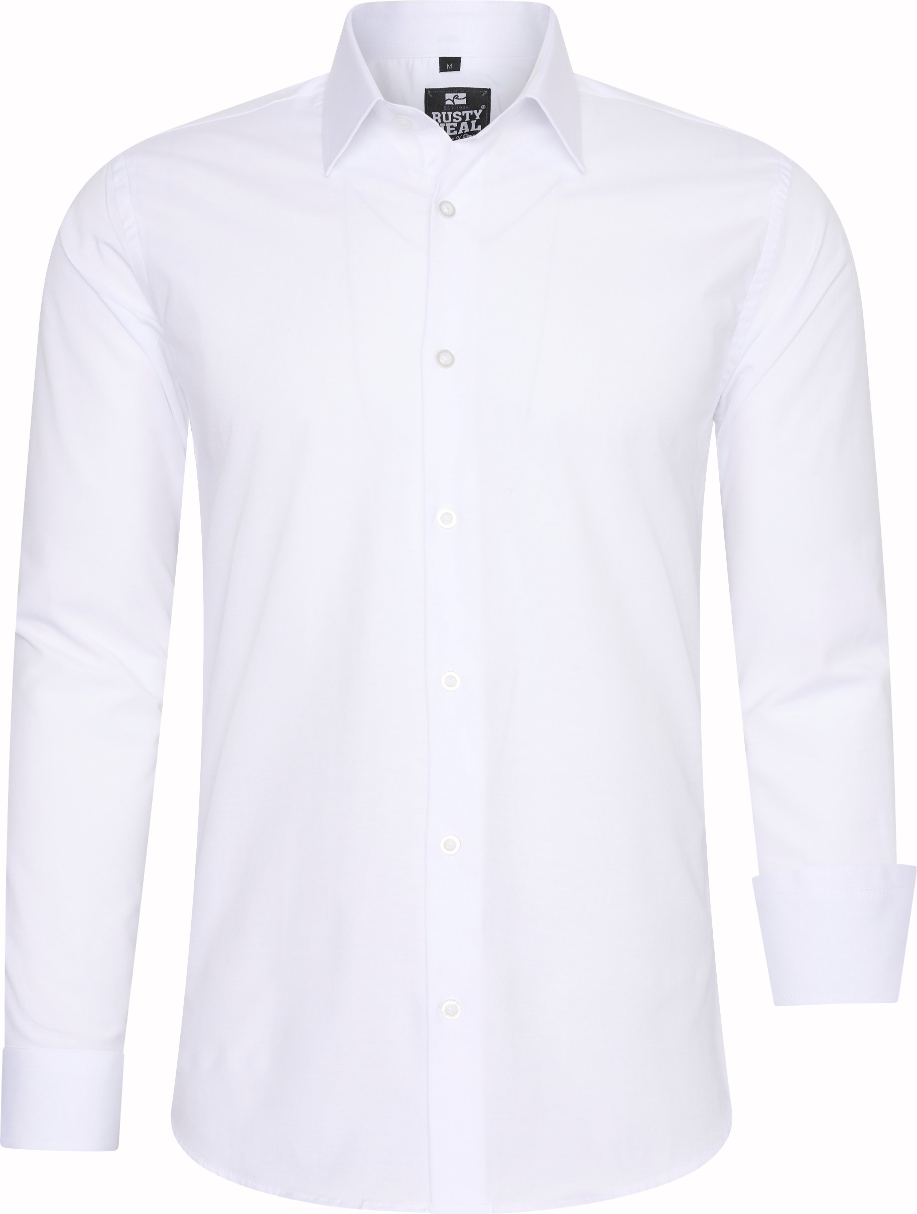 Rusty Neal Overhemd Slim Fit Weiss