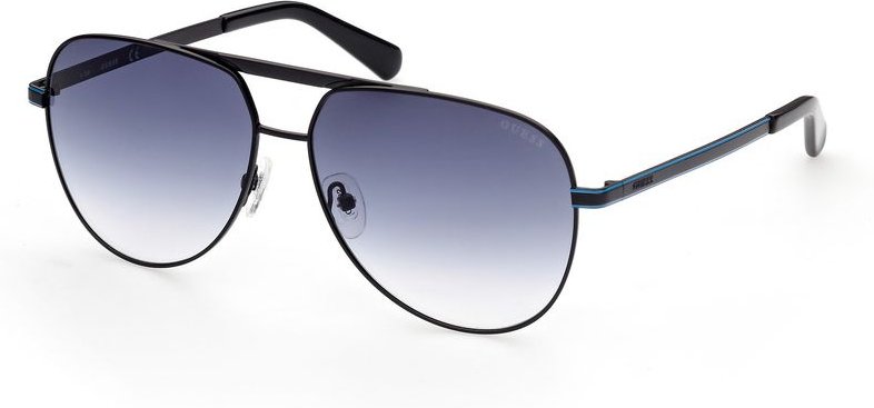 Schwarze Metall-Sonnenbrille