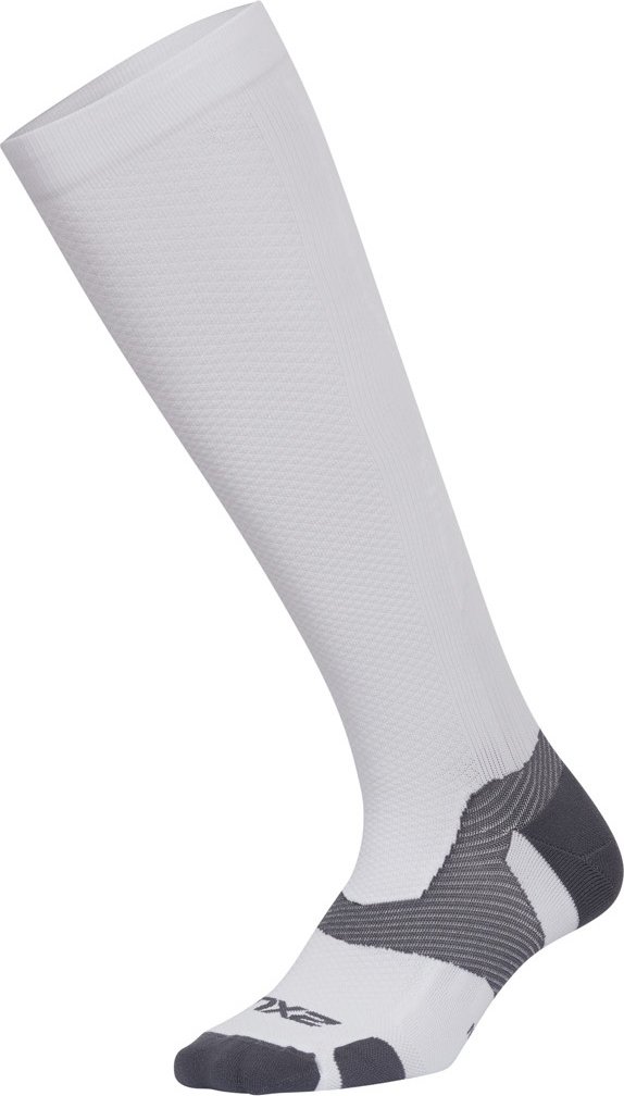 2xu leichte Kissen voll weiß/grau -Mens -Länge Socken