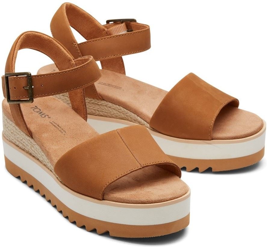 TOMS Diana Leder Damen Tan Keile