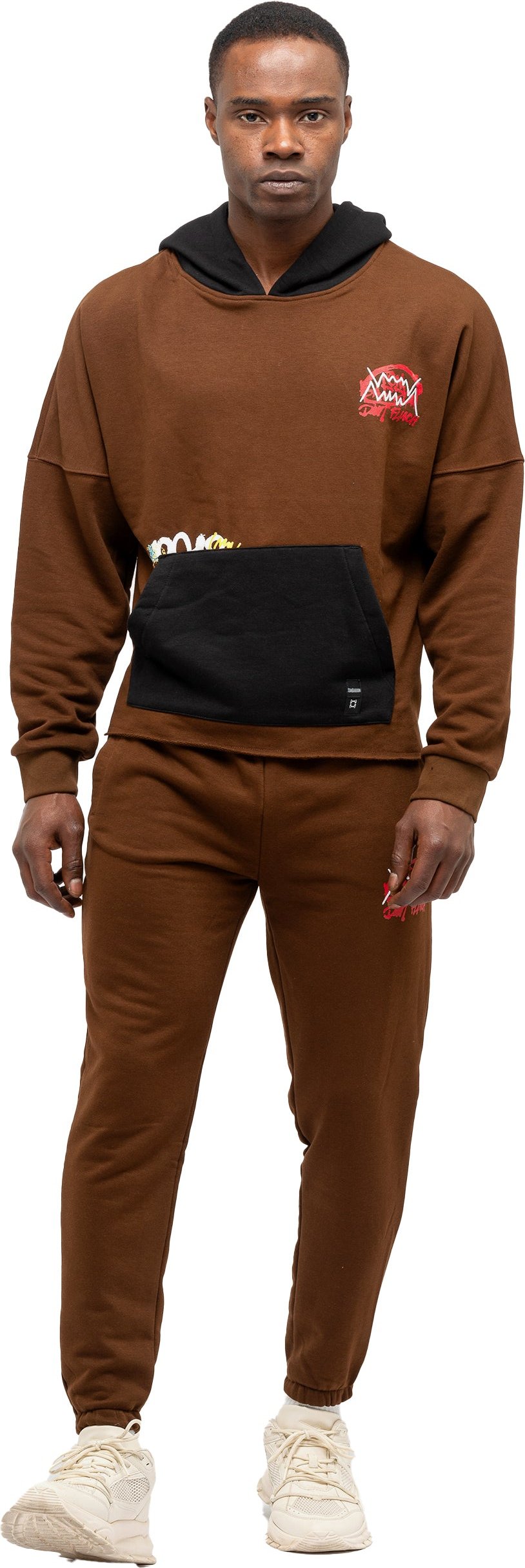 Tom Barron Herren-Trainingsanzug-Set im zeitgenössischen Stil mit Graffiti-Print