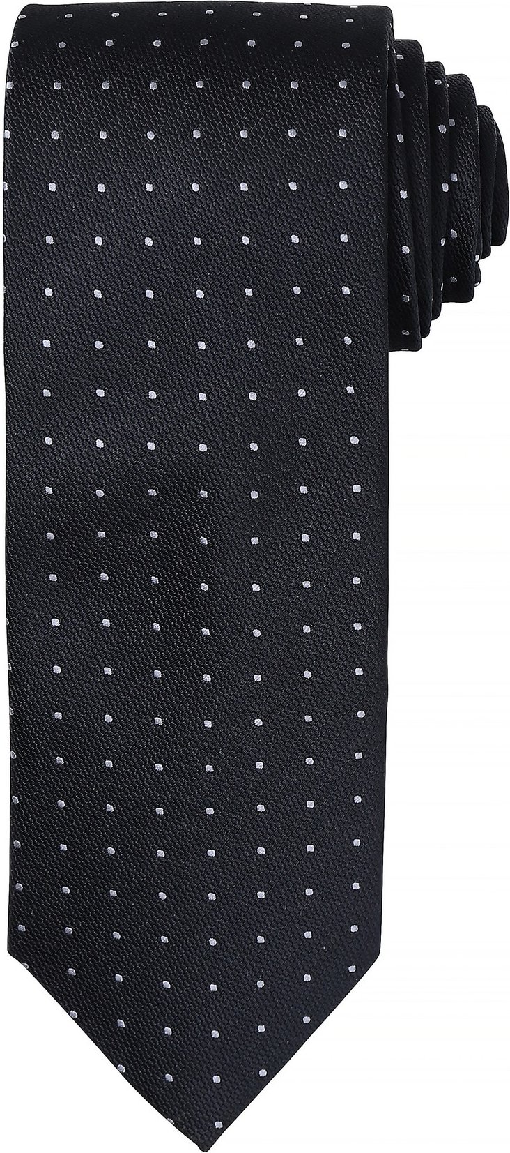 Premier Mens Micro Dot Pattern Formal Work Krawatte (Schwarz/Dunkelgrau)