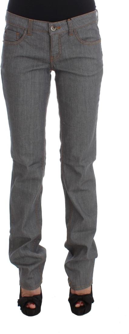 Costume National Damen Graue Baumwoll-Denim Jeans im Regular Fit