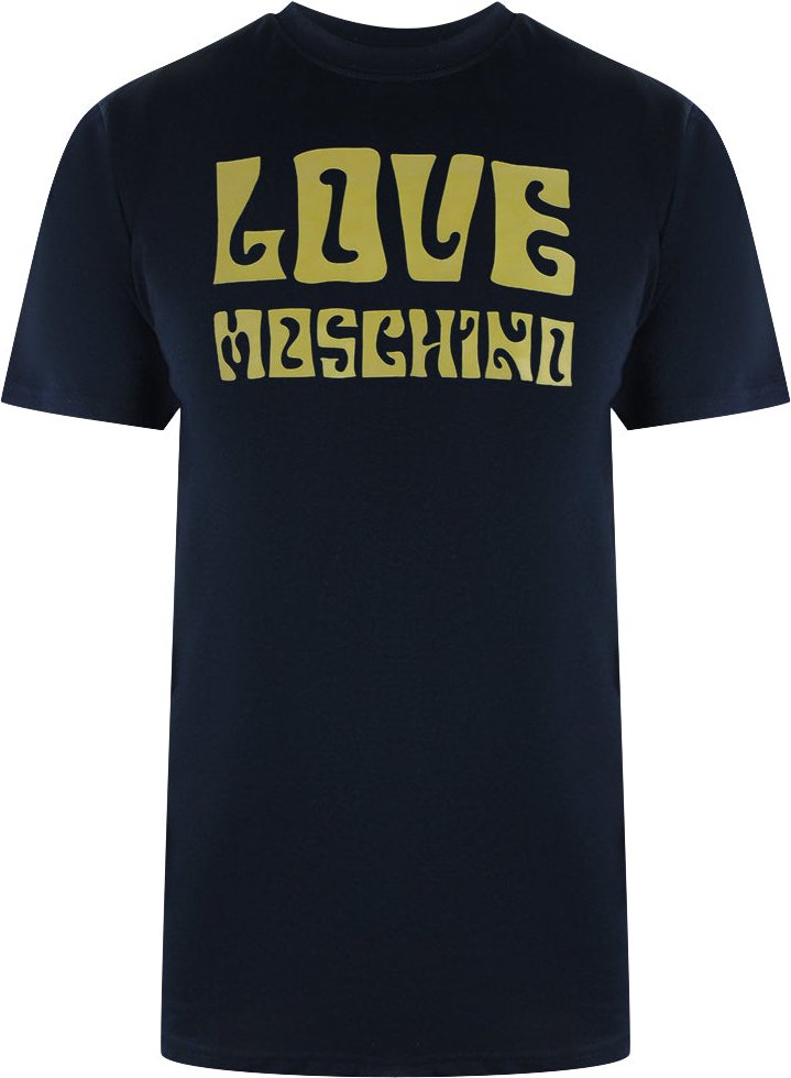 Moschino T-shirt In Marineblau Mit Coolem Logo
