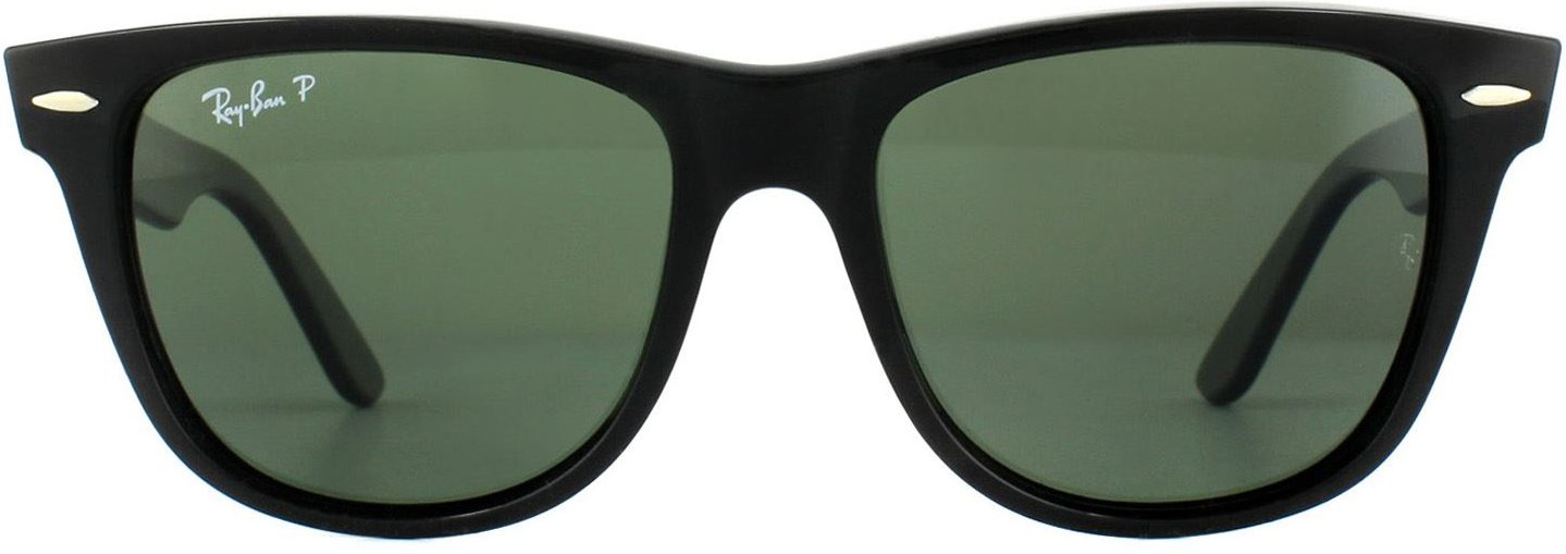 Lunettes De Soleil Ray-Ban Wayfarer 2140 901/58 Noir G-15 Polarisé Gret 54mm